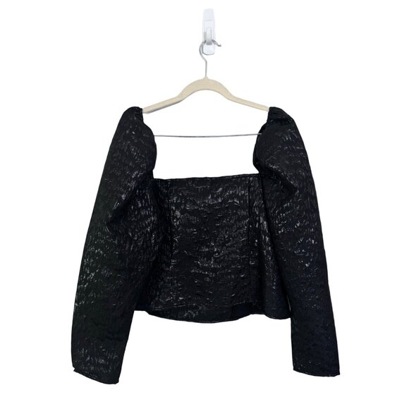 H&M puff sleeve off the shoulder blouse size XL victorian gothic edwardian witch - Picture 2 of 5